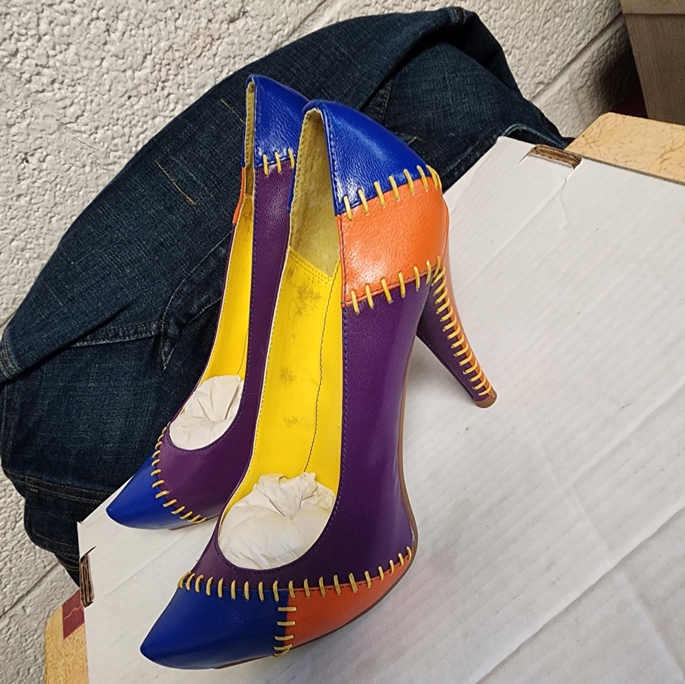 Chinese Laundry Patchwork Leather Heels - image 7